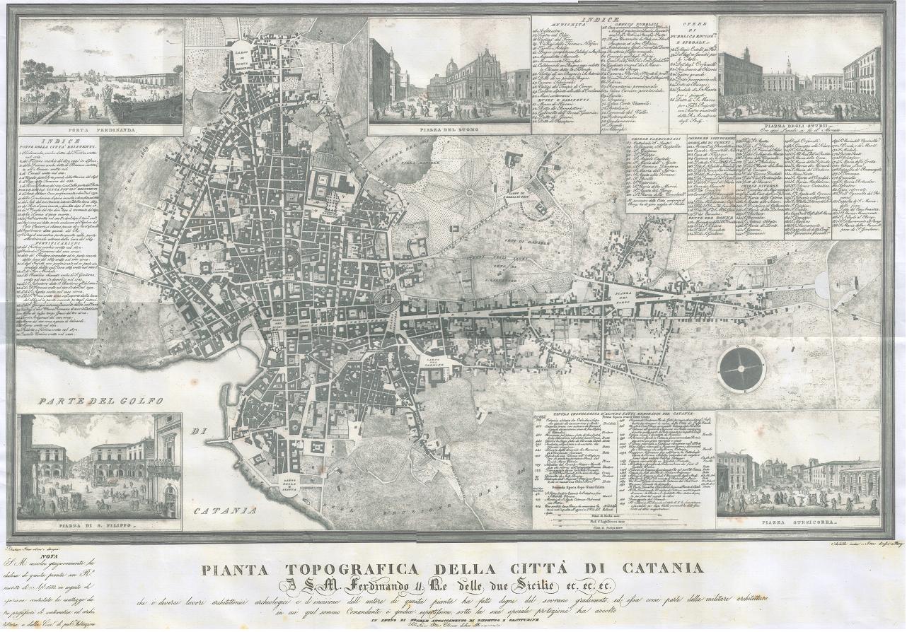 planimetria di Catania 1833
