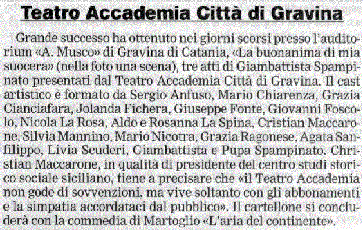 LA SICILIA  del 7/05/2000  pag.37