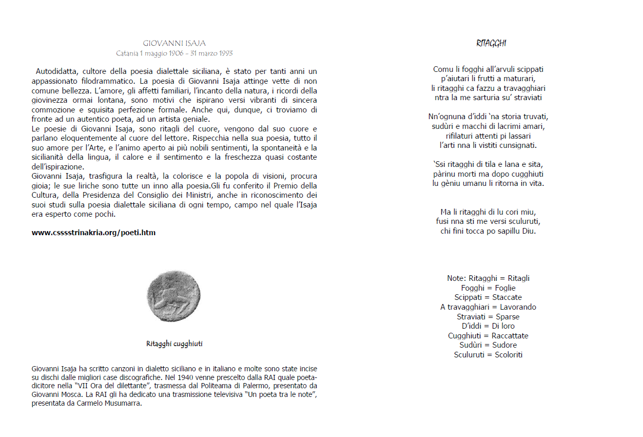 Poesia di Giovanni Isaja